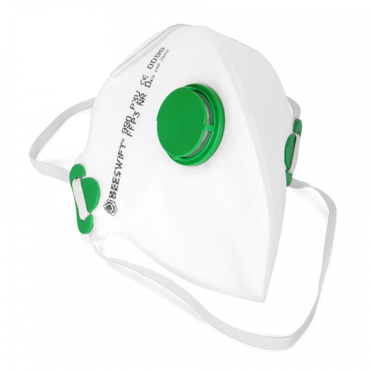 Beeswift 3FF3V Fold Flat P3 Mask with Valve (pack of 20)